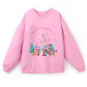 Women’s Disney Pink Holiday Crewneck Sweatshirt - Size XL - NWT